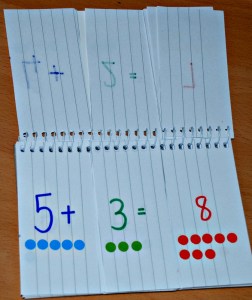 Making your own addition practice book