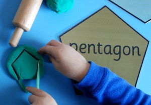playdough shapes pentagon