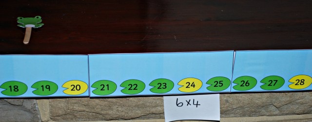 4 times table number line