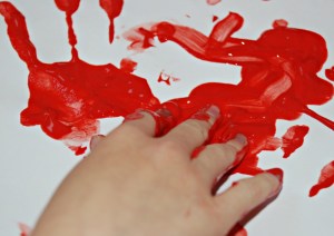 Finger painting fun
