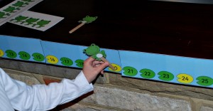 Froggy jumping on multiplies of four