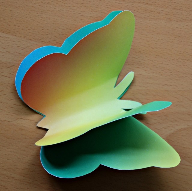 3D rainbow butterflies made at home