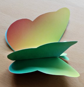 3D rainbow butterfly