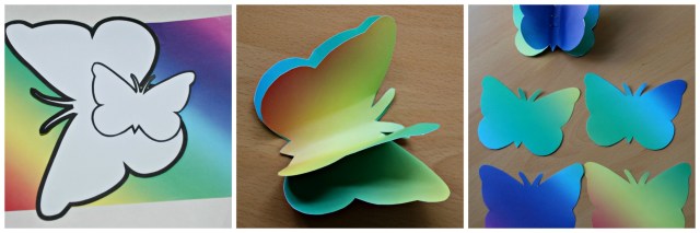 rainbow butterflies made by ofamilylearningtogether