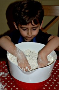 baking scones is a great tactile activity