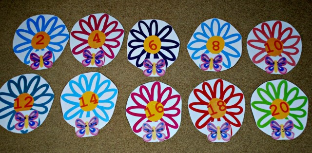 Editable butterfly and flower 2x table