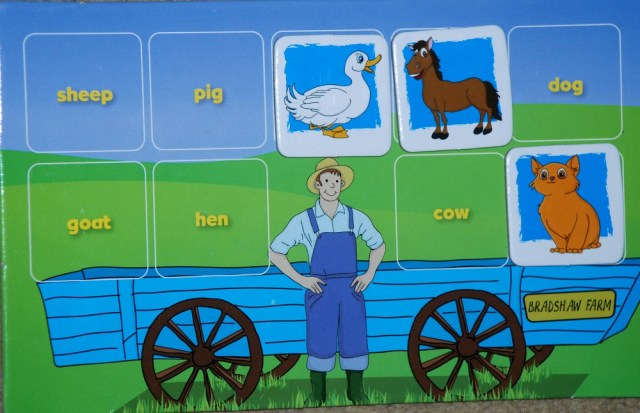 Farmer's Market board with animal names on