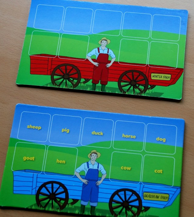 Farmer's Market two different boards one with words on and one without words on