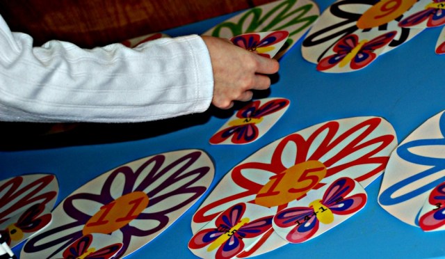 Flower and Butterfly maths matching activity - you match the correct sum to the correct number