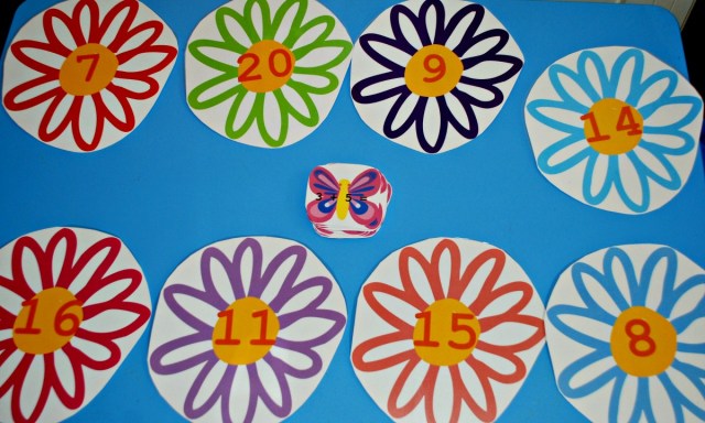 Flower and butterfly maths matching activity