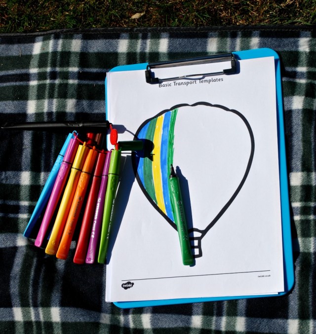 Using our STABILO Cappi pens while we are out at a picnic