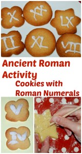 Ancient Roman Activity. cookies with Roman Numerals