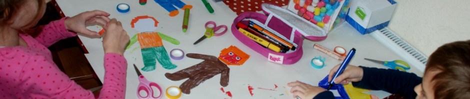 crafting at our kitchen table