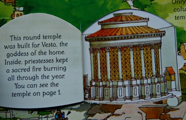 Usborne flap book See Inside Ancient Rome lift a flap and see what one of the ruins may have looked like