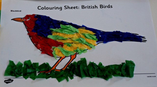 Tissue paper craft to go with the Eric Carle Book The Tiny Seed