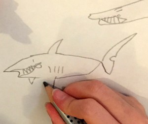 It's fun to draw a sea creature - drawing a shark