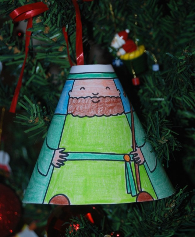 Nativity Cone People hanging on the Christmas tree