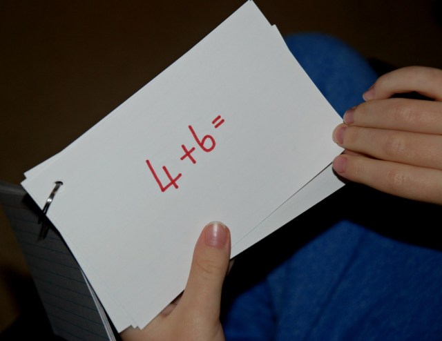 Number bond booklet with a sum on each page