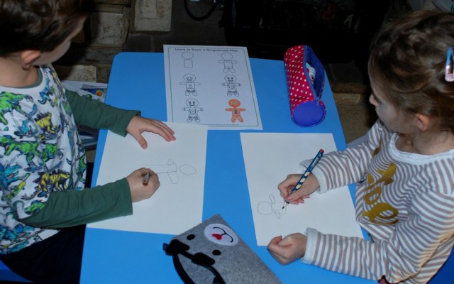 Gingerbread Man Activity - how to draw a gingerbread man page