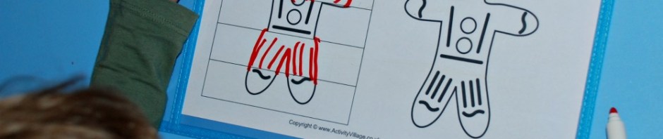 Complete the Gingerbread Man page from Activity Village