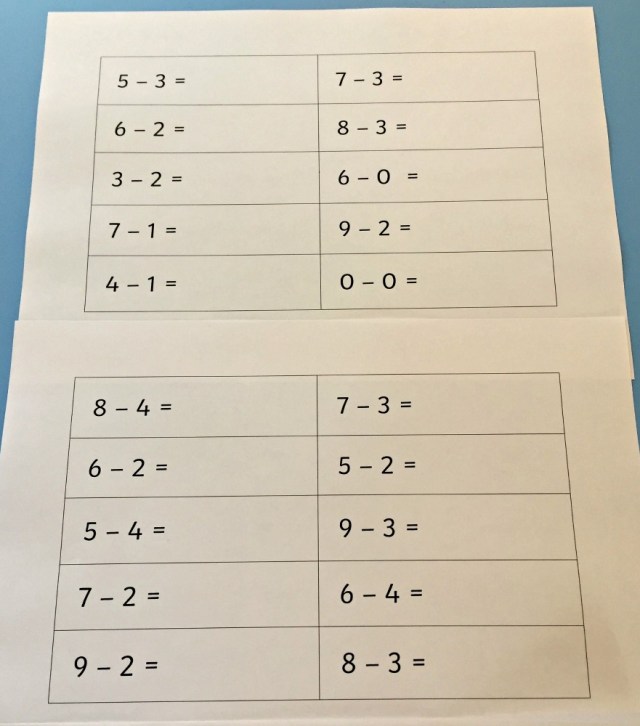 10 pages of subtraction practice free to download and use at home