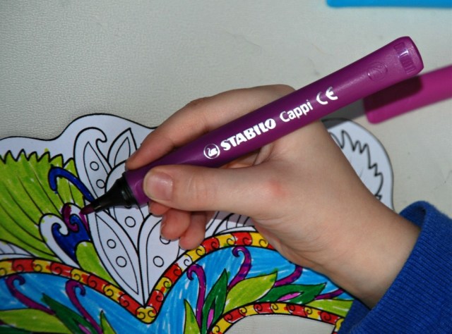 Colouring in with our STABILO Cappi pens. Perfect grip for young hands