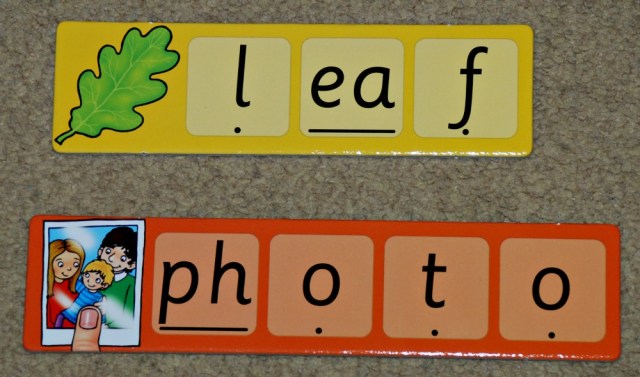 Match and Spell Next Step Word boards one side has the word on it