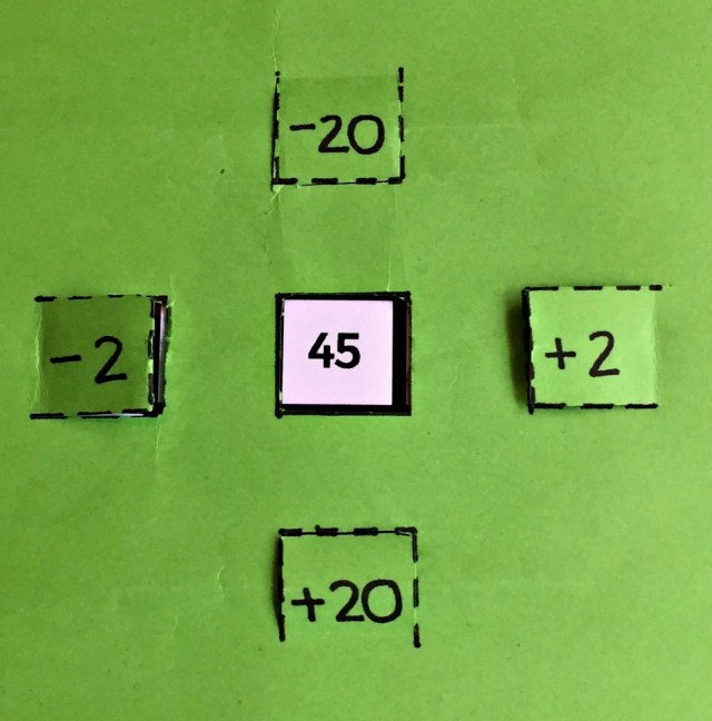 Working out sums with -2,+2,-20,+20 using a 100 square