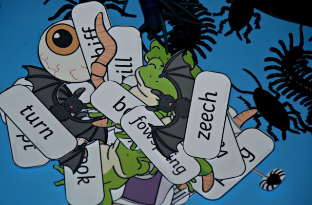 Nonsense and Real word activity from Twinkl. Place the real word into the real cauldron