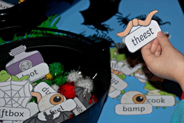 Reading ingredient words to decide if they should be included in the potion.