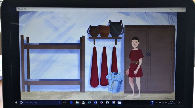 Roman soldier animated clip made by Twinkl resources part of their platinum resources