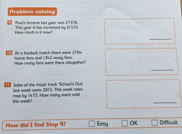 Schofield&Sims Written Calculation Books include Problem solving or story sum examples in every section