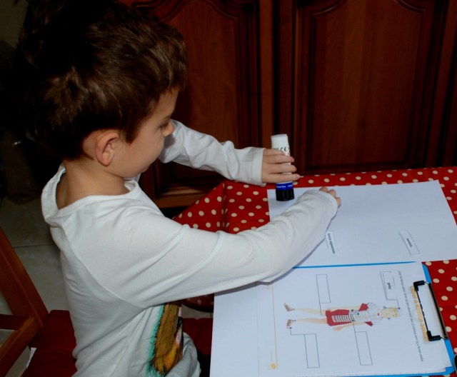 working on the activity pack after watching the short animated Roman soldier clip from Twinkl