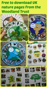 Free to download natture pages from the Woodland Trust. Perfect for nature walks with children