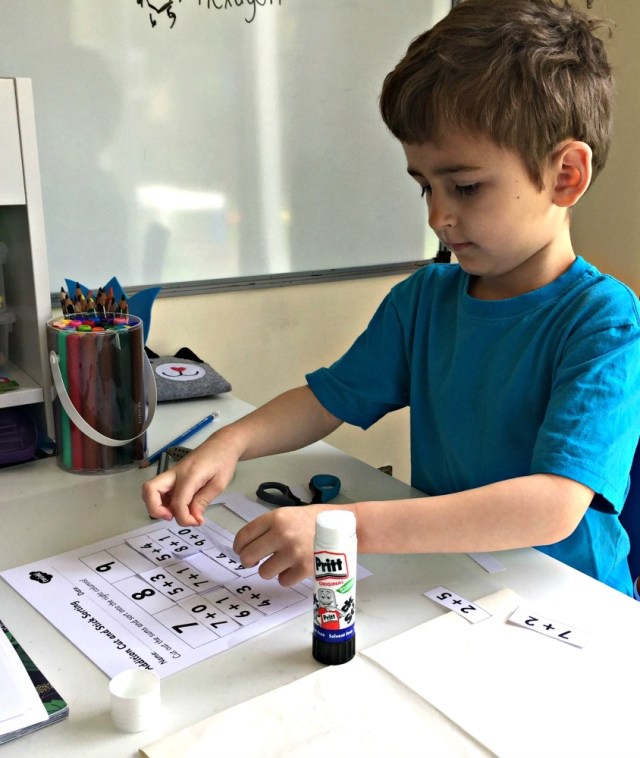 7, 8, 9 addition cut and stick activity free to download from Twinkl