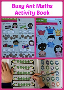 Busy Ant Maths Activity Book. Primary aged maths resource. Fun, colourful examples to try at home