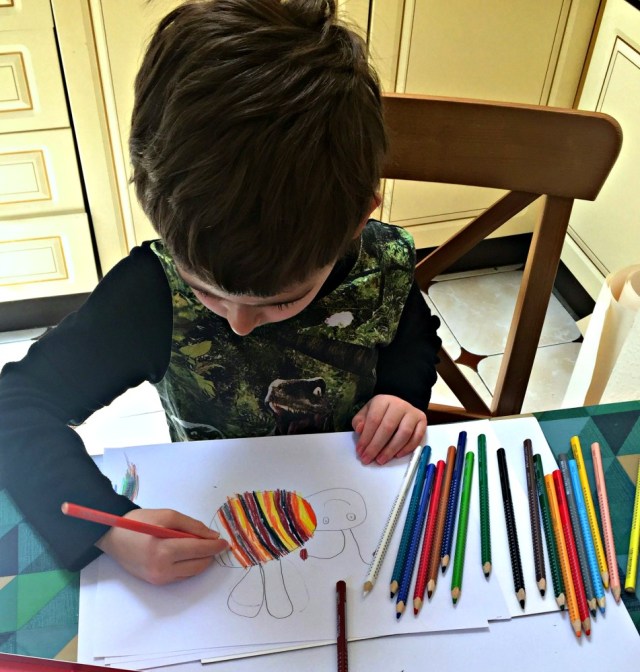 Creating a picture using one of the Activity Vilage How to Draw pages