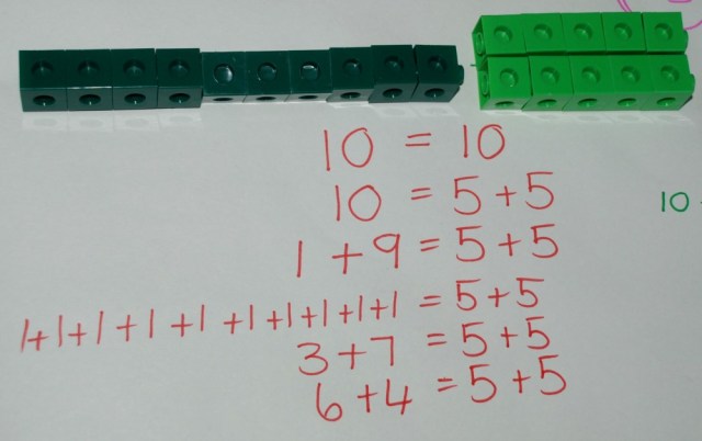 Equations. expanding a sum and showing different ways of writing it out