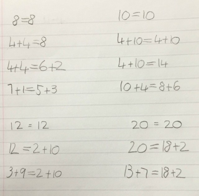 Writing out Equations