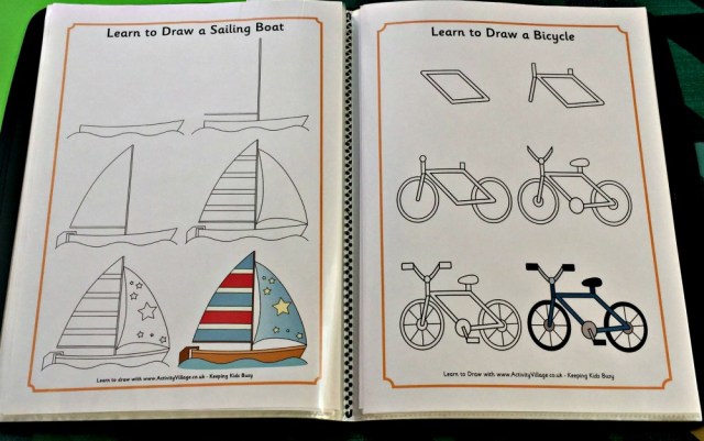 Using the Activity Village How to Draw oages to create your own drawing book