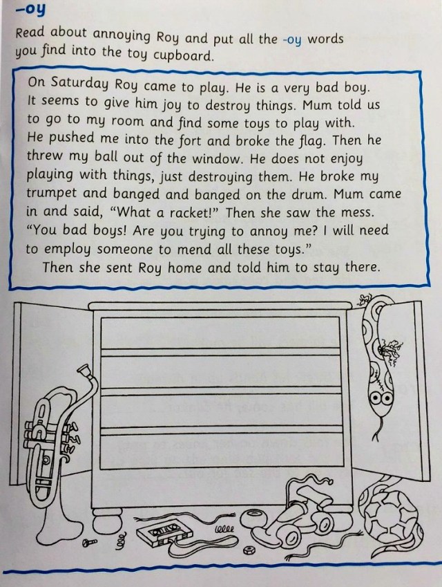 At Home With Spelling 2 by Oxford Press includes pages on some of the harder phonic sounds like oy