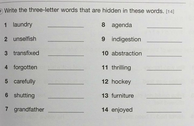 Bond Spelling and Vocabulary workbook 8-9 example of an activity included