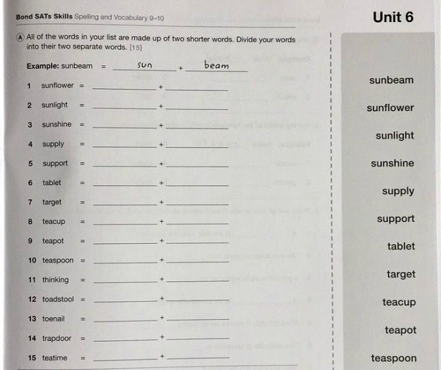 Bond Spelling and Vocabulary Workbook 9-10 helps to practice spelling