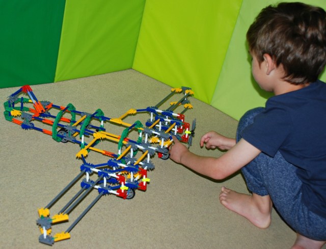 K'NEX building a massive plane