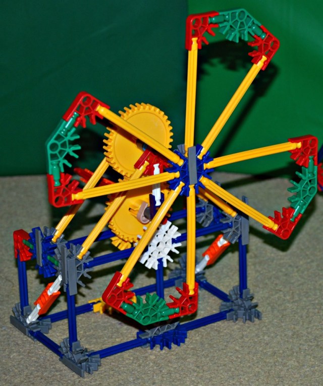 K'NEX Educational Gears set. Building a windmill