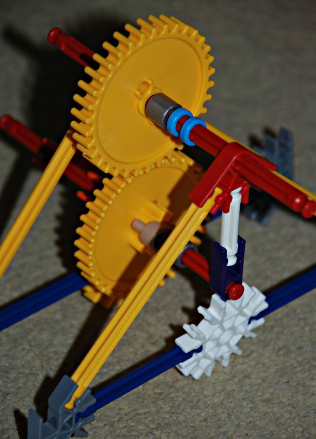 K'NEX Educational gears set is a great hands-on activity which allows kids to understand how gears work