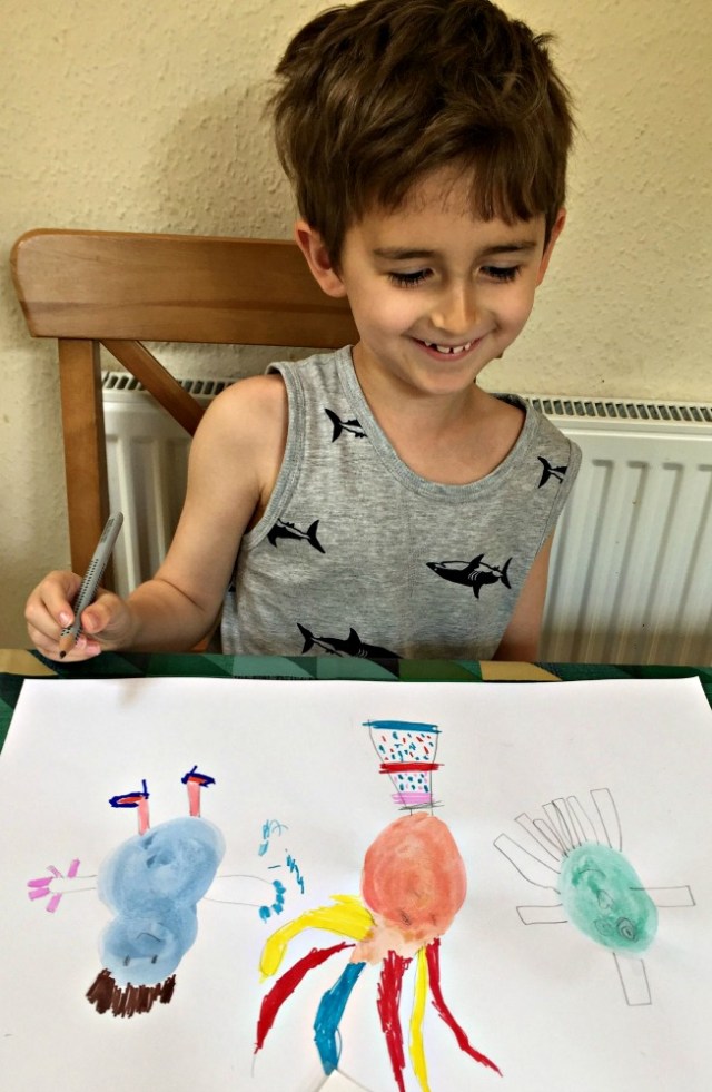 Creating Watercolour Blob Characters from the Paint lab for Kis art book