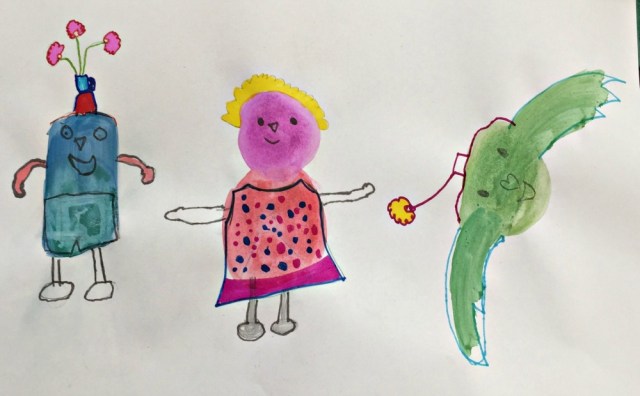 Watercolour Blob Characters from the paint Lab for kids book