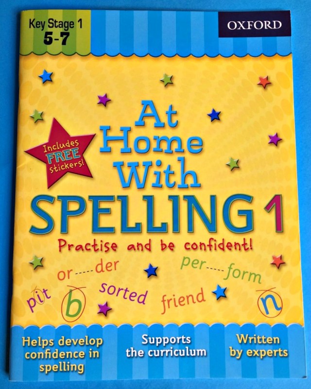 At Home With Spelling 1 workbook by Oxford University Press. Spelling practice for key stage 1