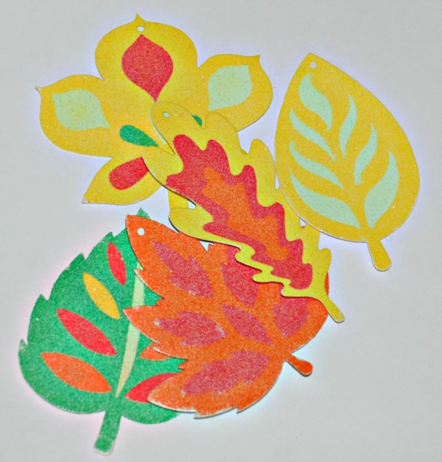 Autumn Leaf Sand Art for kids